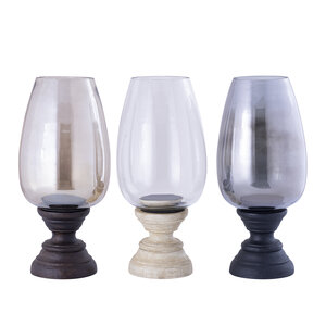 Qez Cream Mango Wood Stormlight Clear Glass XL 6