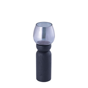 Qez Black Mango Wood Stormlight Smoked Glass M 3