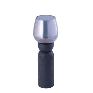 Qez Black Mango Wood Stormlight Smoke Glass L 3