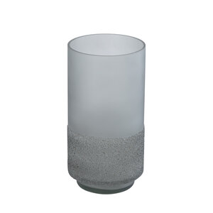 Miral Grey Glass Round Stormlight with Frosted Base 1