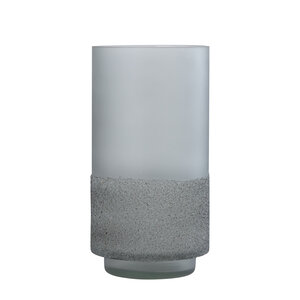 Miral Grey Glass Round Stormlight with Frosted Base 4