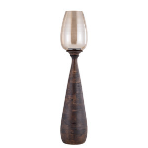 Midi Brown mango wood storm light glossy glass M 1
