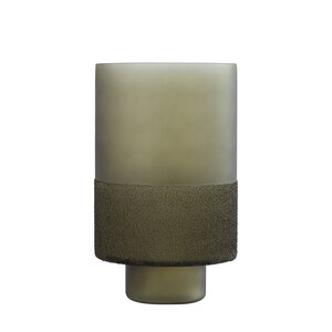 Miral Green Glass round Stormlight with frosted base L 8