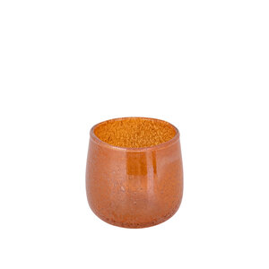 Merian Orange glossy glass hurricane lantern S 3