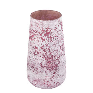 Marcy Pink glass storm lamp round shaped coarse L 1