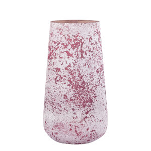 Marcy Pink glass storm lamp round shaped coarse L 4