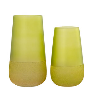 Marcy Green glass storm light round rough base L 2