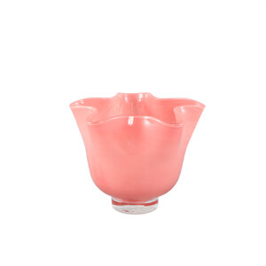 Macarena dark pink glass round storm light wave shape 1