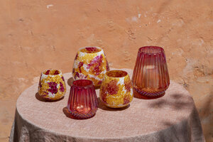 Ludovic Pink ribbed glass Stormlight oil-like look S 4
