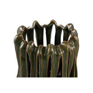 Luci Dark Green Ceramic Stormlight ribbed round L 2
