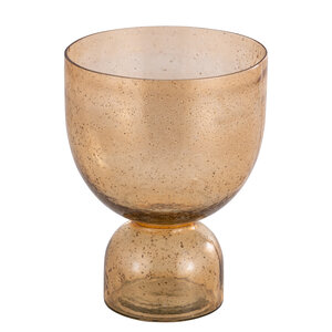 Laurynn glass in brown with stone look, Stormlight on base 2
