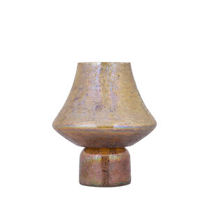 Loissa Rust lampe-tempête ronde en verre surface grossière M 1