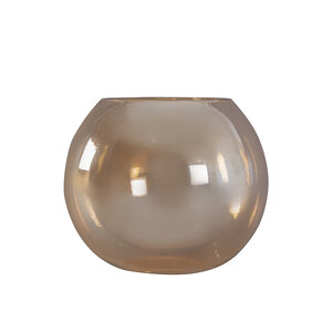 Lenore Gold shiny glass round hurricane lantern shiny S 3