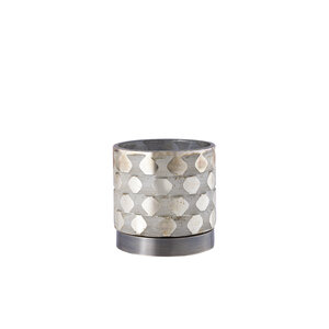 Landyne Gold Glass Stormlight with Etching and Metal Base 1