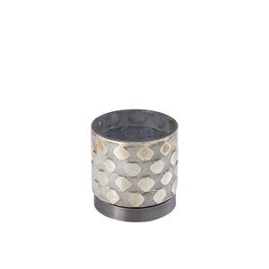 Landyne Gold Glass Stormlight with Etching and Metal Base 2