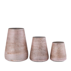 Komal Pink Glass Storm Lantern Pattern S 3
