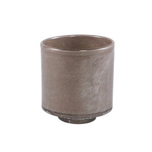 Josiah Brown glass hurricane lamp on base 1