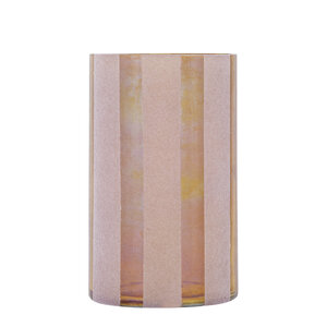 Jeyden Pink rundes Glas Sturmlampe flockig L