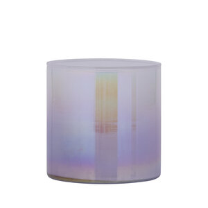 Darcy purple round glass hurricane lantern with ombré effect S 1