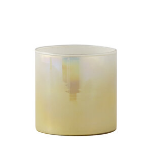 Darcy Cream round glass hurricane lamp with ombre effect S 1