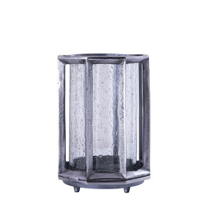 Connhal black cast aluminum storm lantern round rods S 1