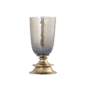Cevar Champagne glossy glass hurricane lamp S 1