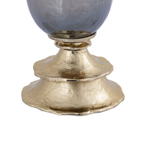 Cevar Champagne glossy glass hurricane lamp S 2