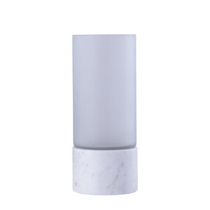 Conree Matt White Glass Stormlight Marble Base S 1