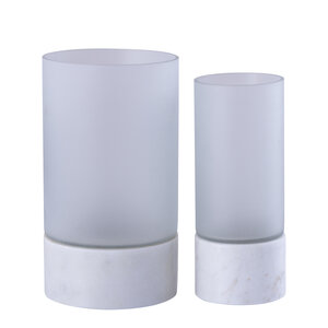Conree Matt White Glass Stormlight Marble Base S 3