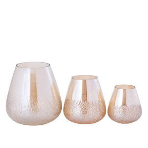 Ameara Amber-Colored Glass Round Handles Stormlight Dots M 3