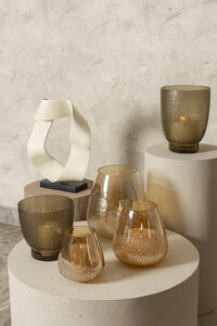 Ameara amber-colored glass round handles Stormlight Dots S 3