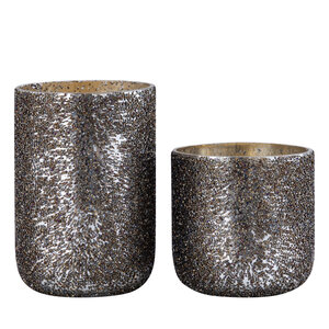 Allmeria Bronze Glass Storm Light Beaded Finish S 3