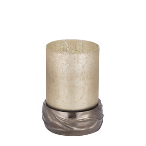 Alyah brass cast aluminum Stormlight W white glass S 3