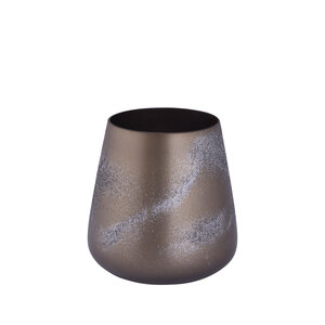 Alfie brass glass round storm lamp S 2