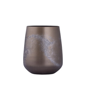 Alfie brass glass round storm lamp M 1