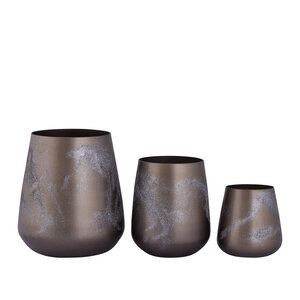 Alfie brass glass round storm lamp M 3