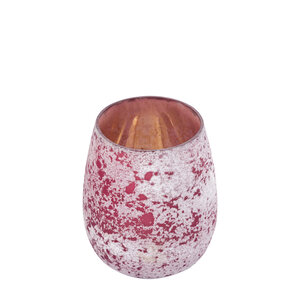 Marcy Pink camdan çay ışığı yuvarlak şekilli pürüzlü 1