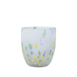 Jordy Blue Bombey Glas Teelicht bunte Punkte