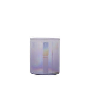 Darcy purple round glass tealight holder with ombré effect 1
