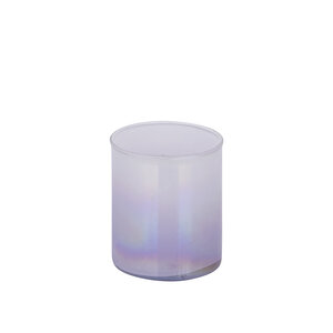 Darcy purple round glass tealight holder with ombré effect 3