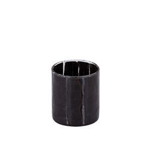 Danya brown glass round tealight paper mosaic S 2