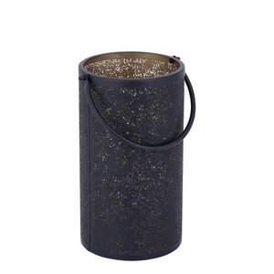 Kross lanterna in ferro nero motivo 2 oro rotonda SV3 5
