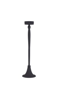 Portacandele Zival in alluminio pressofuso nero, rotondo, alto 1