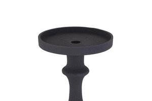 Yourney portacandele in alluminio pressofuso nero rotondo alto 2