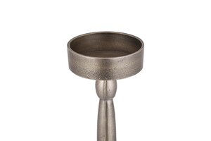 Zival portacandele rotondo alto in alluminio pressofuso color ottone 5