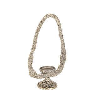 Yindee Ant Gold cast aluminum candle holder oval L 3
