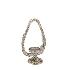 Yindee Ant Gold cast aluminum oval candle holder S 2