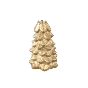 Teeyla Gold glossy ceramic tree candle holder S 1