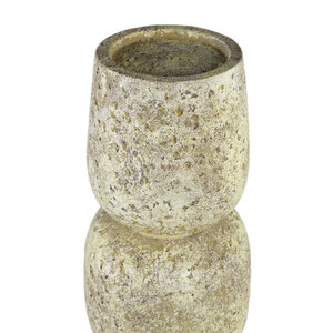 Terrina Cream cement candle holder in light bulb shape L 2