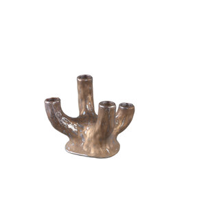 Shivas portacandele in ceramica bronzo a 4 bracci 1